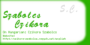 szabolcs czikora business card